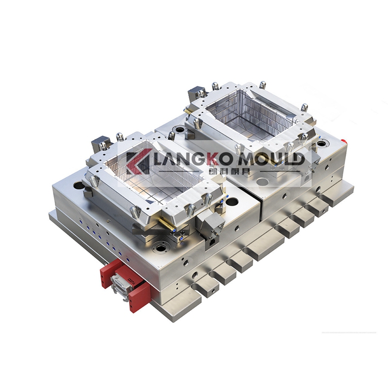 High precision customized PP material plastic injection two cavity crate mold with two tips hot r